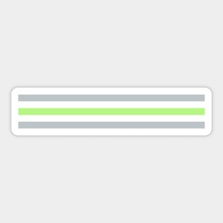 Agender Pride Flag Horizontal Stripe on Black Sticker